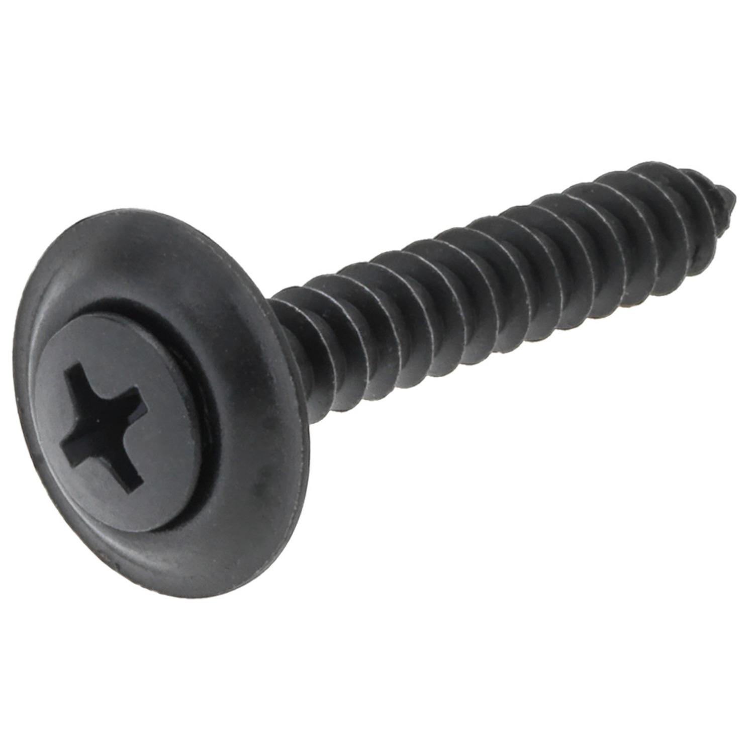 #10 x 1-1/4" Black Oval Head Trim Screw With Washer