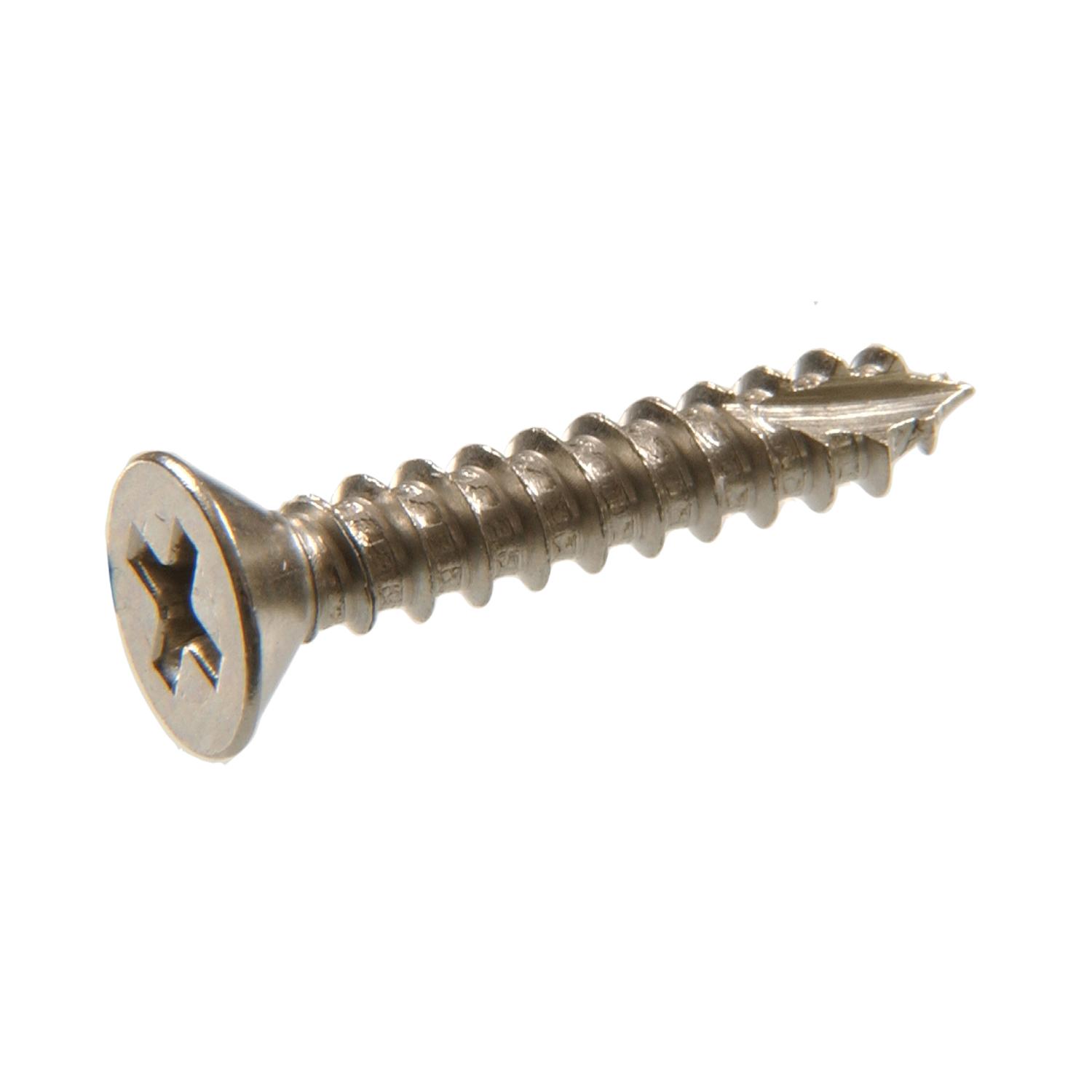 #7 x 3/4" Satin Nickel Flat Head Hinge Screw