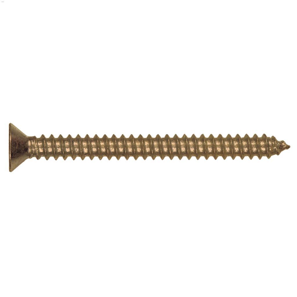 #6 x 1/2" Bronze Flat Head Sheet Metal Screw-4/Pack