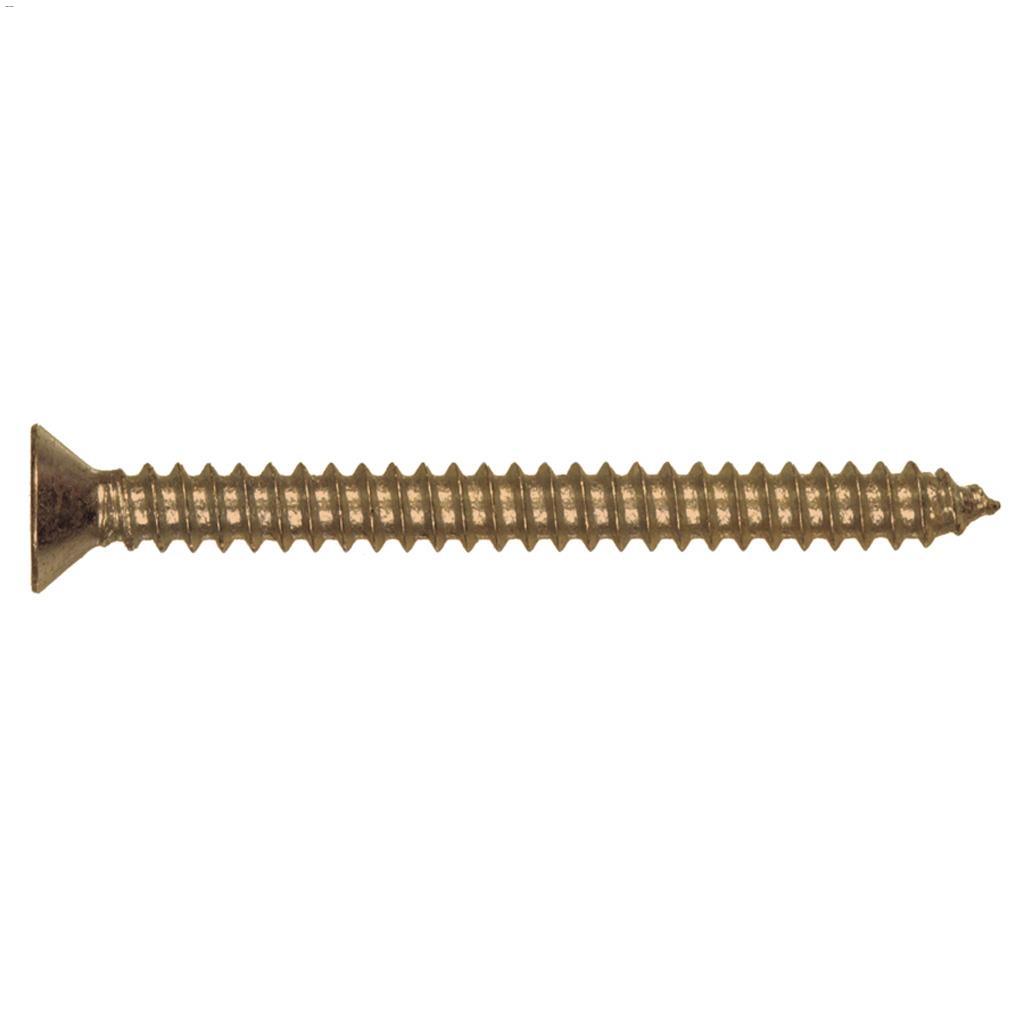 #6 x 5/8" Bronze Flat Head Sheet Metal Screw-4/Pack