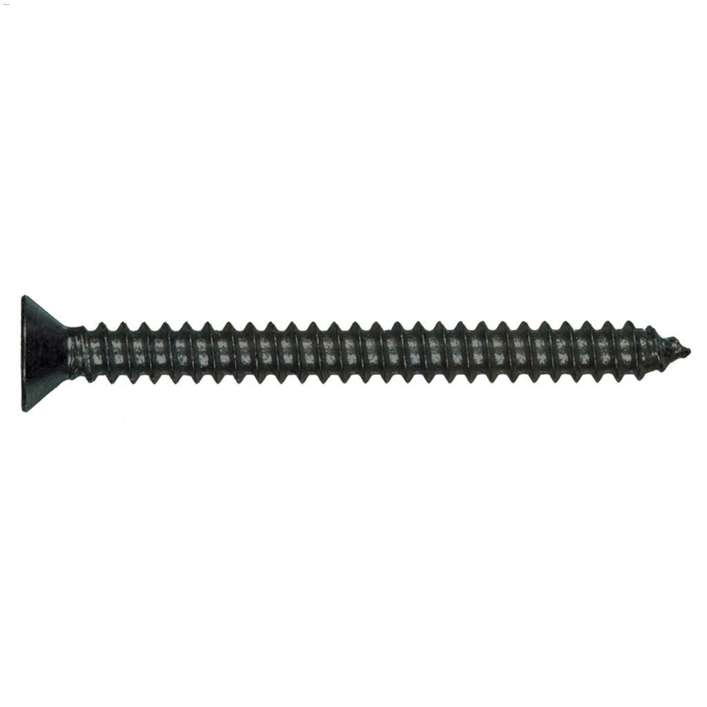 #6 x 1/2" Black Flat Head Sheet Metal Screw-4/Pack