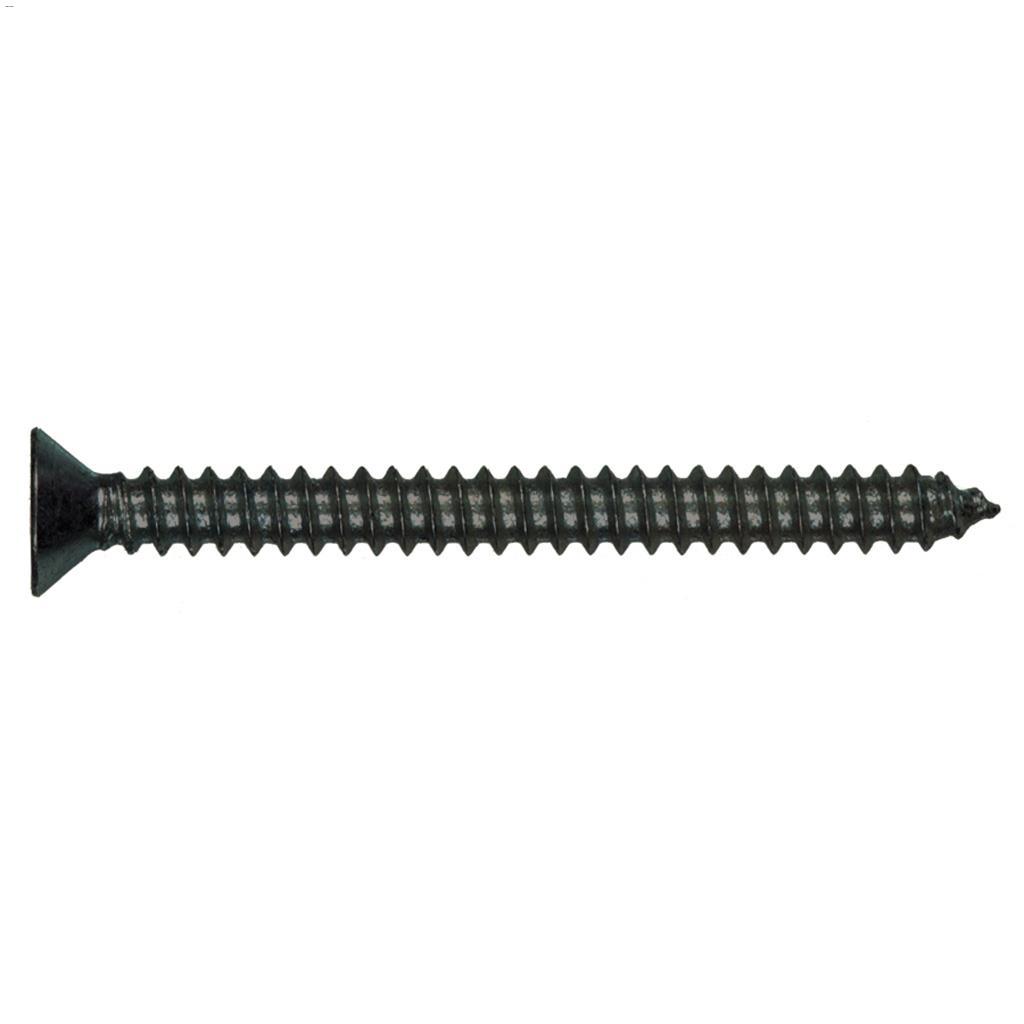#6 x 5/8" Black Flat Head Sheet Metal Screw-4/Pack