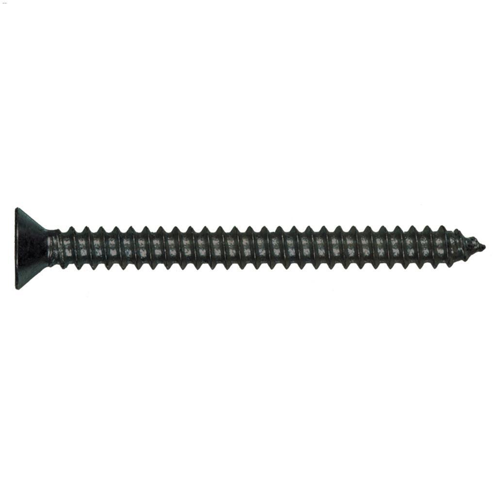 #6 x 3/4" Black Flat Head Sheet Metal Screw-4/Pack