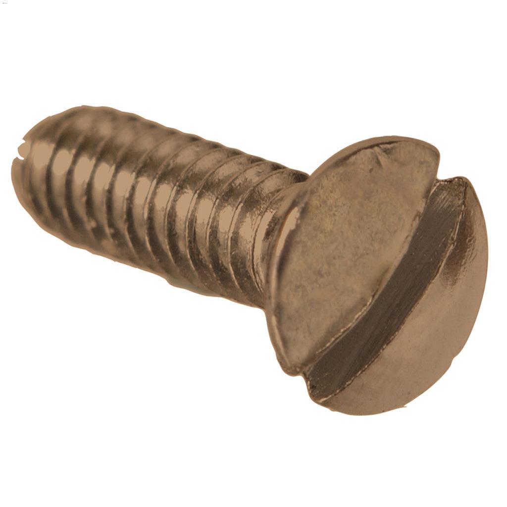 #6-32 x 1" Antique Brass Oval Head Machine Screw-2/Pack
