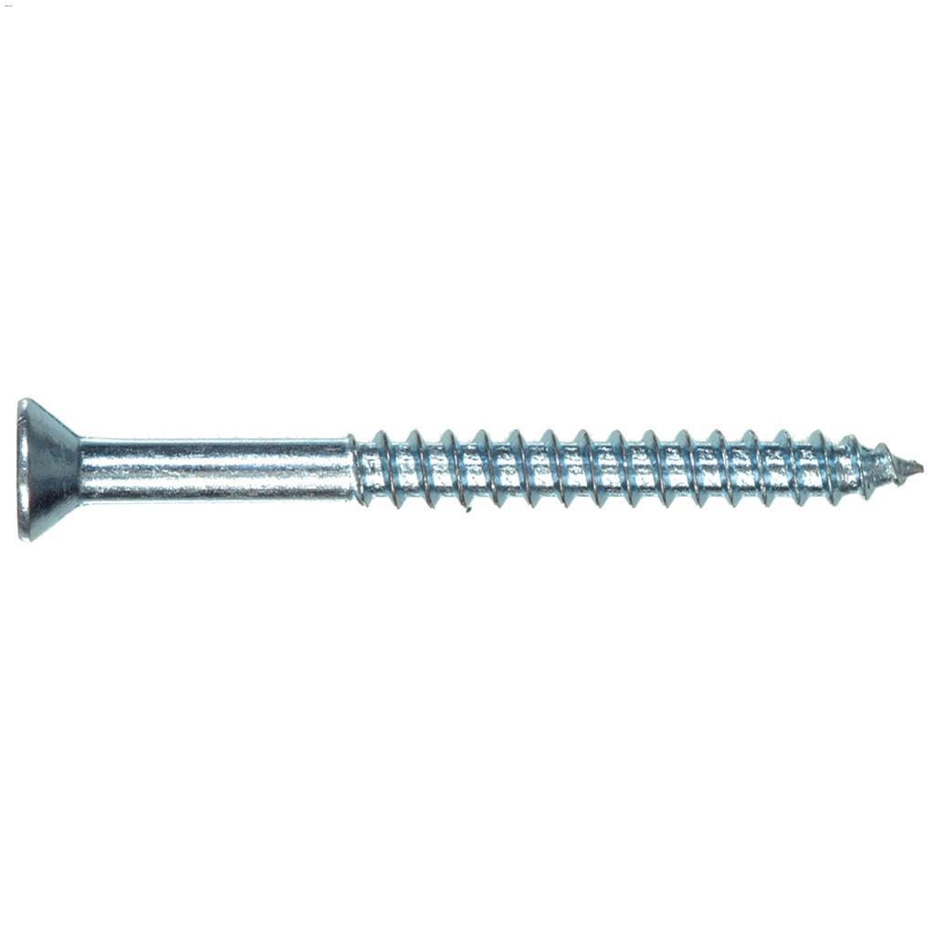 #7 x 3/4" Zinc Flat Head Wood Screw-6/Pack