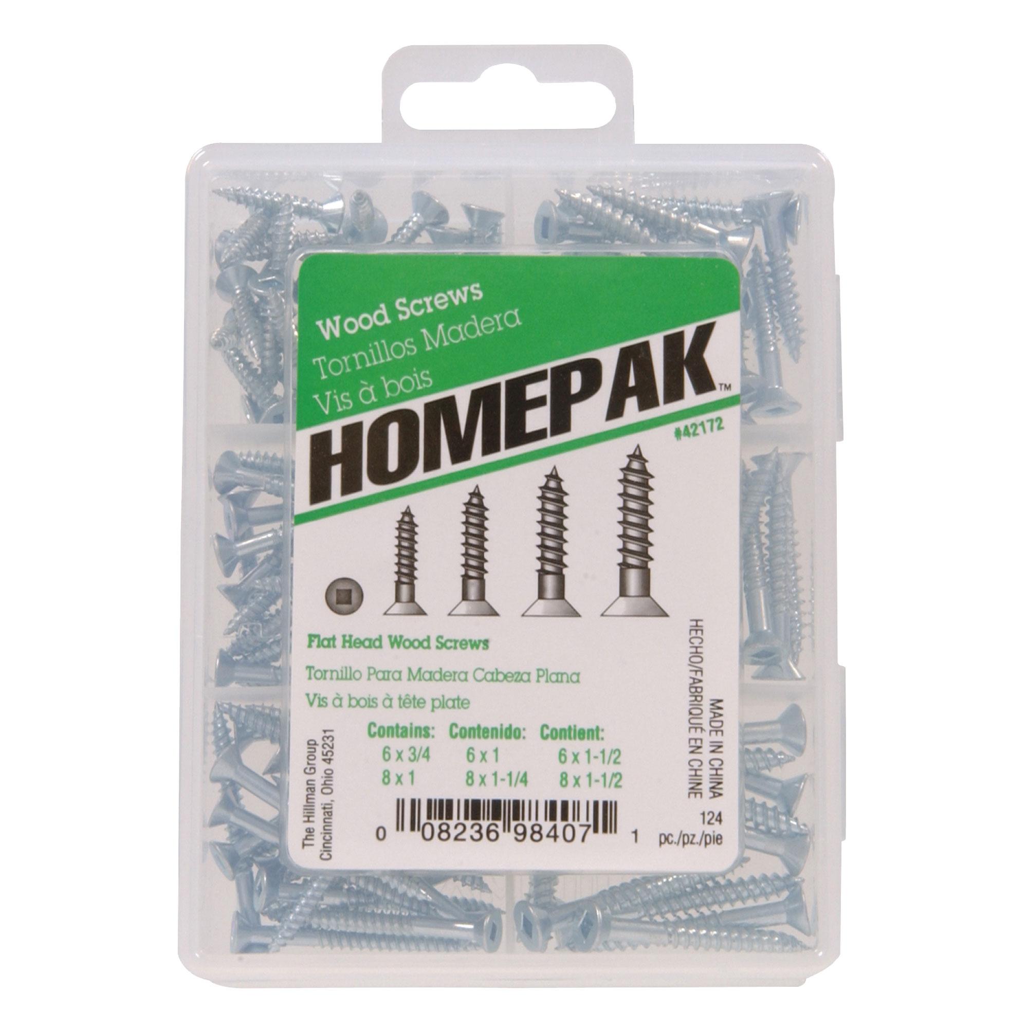 #9 x 1-1/2" Lacquered Brass Flat Head Hinge Screw-6/Pack