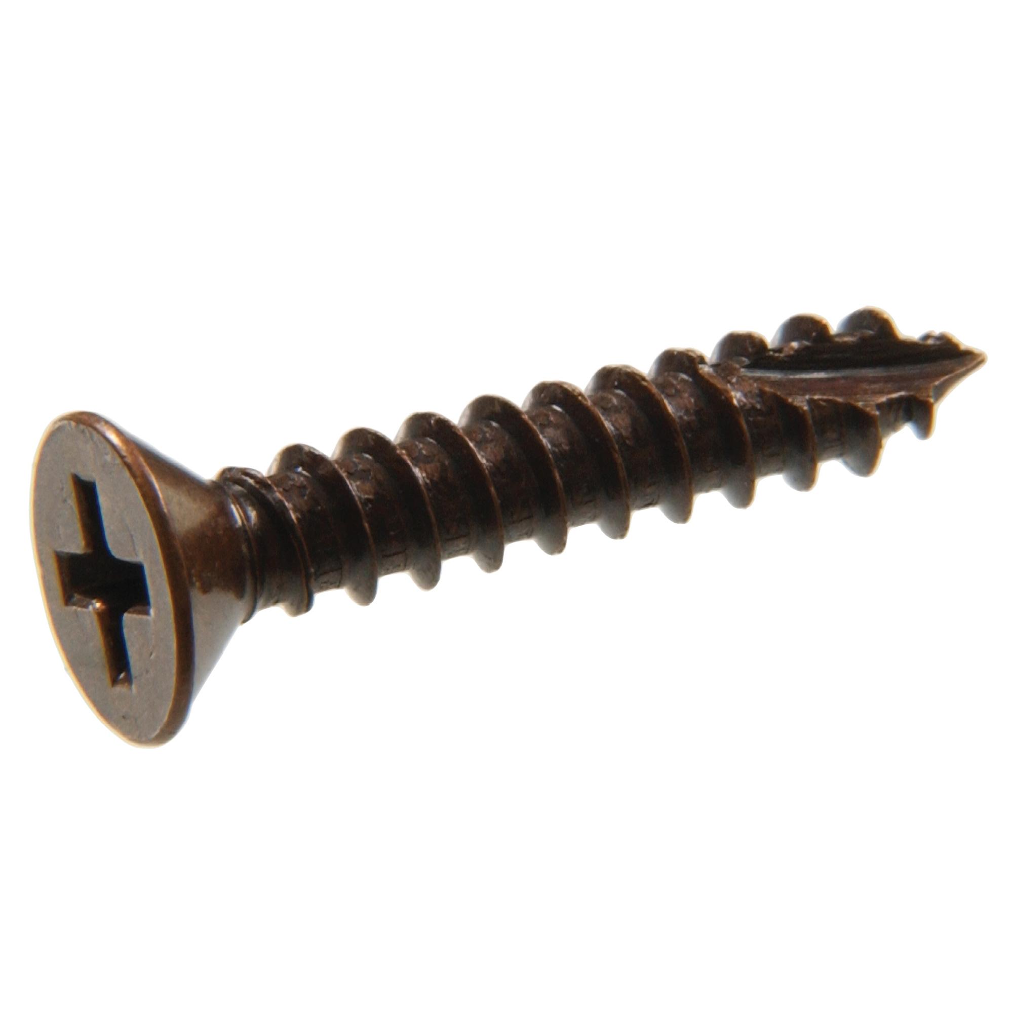 #9 x 2" Antique Bronze Flat Head Hinge Screw-6/Pack
