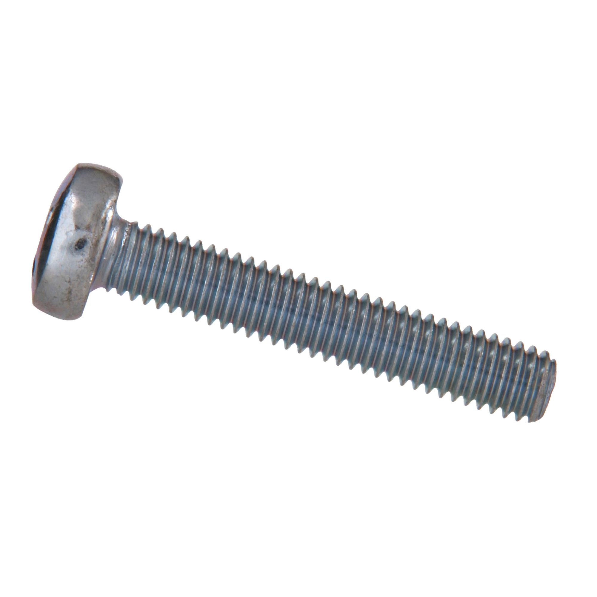 M4 x 0.7 x 16 mm Zinc Pan Head Machine Screw-3/Pack