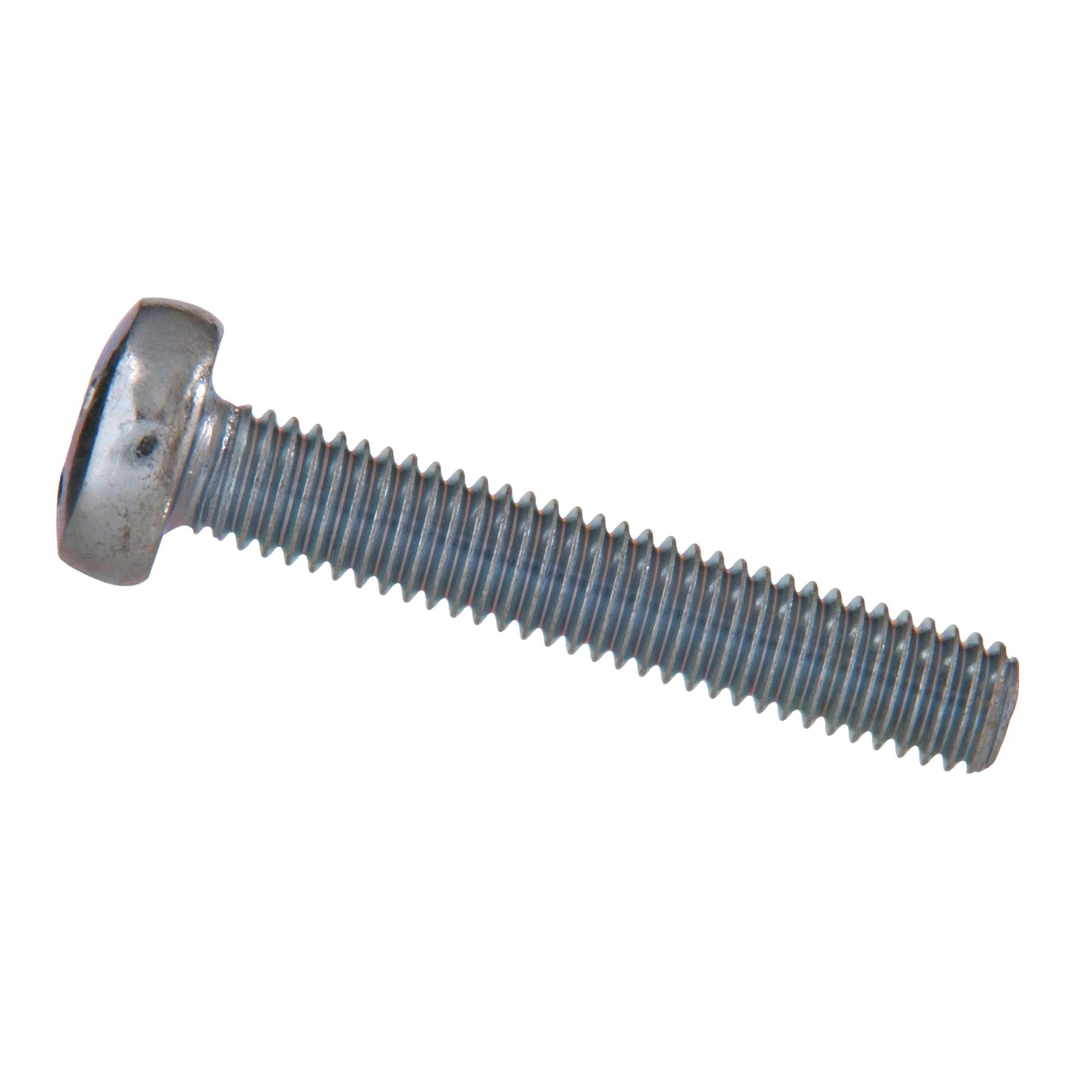 M4 x 0.7 x 40 mm Zinc Pan Head Machine Screw-3/Pack