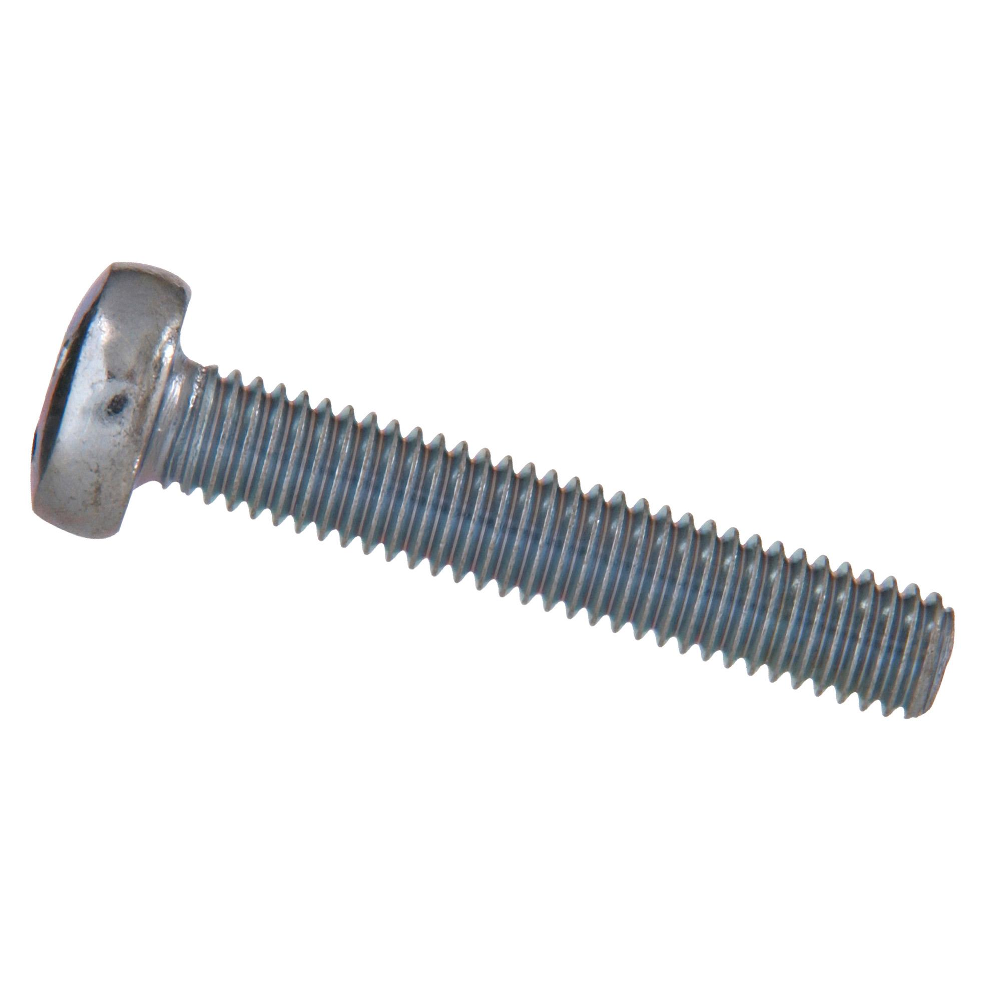M4 x 0.7 x 50 mm Zinc Pan Head Machine Screw-2/Pack