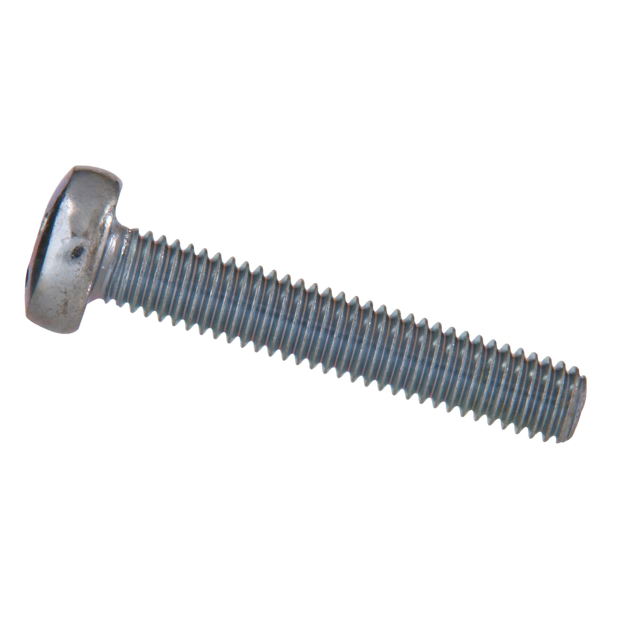 M4 x 0.7 x 60 mm Zinc Pan Head Machine Screw-2/Pack