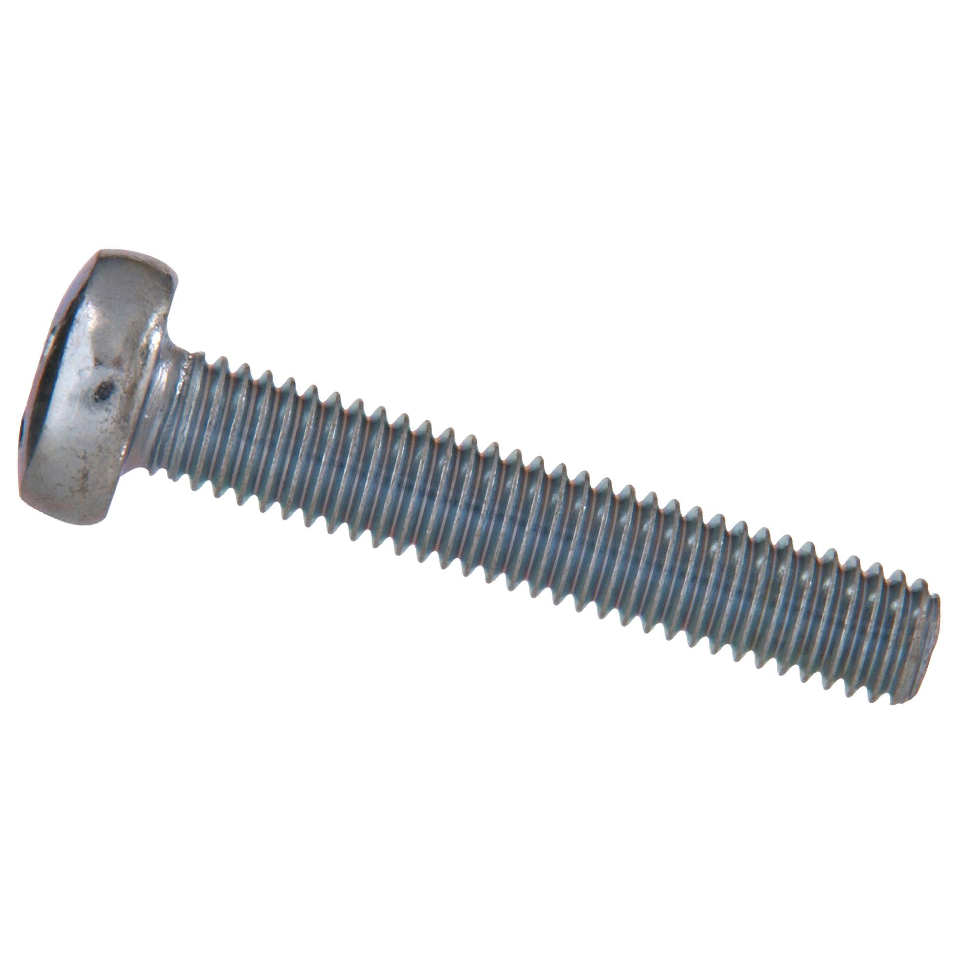 M6 x 1 x 50 mm Zinc Pan Head Machine Screw-2/Pack