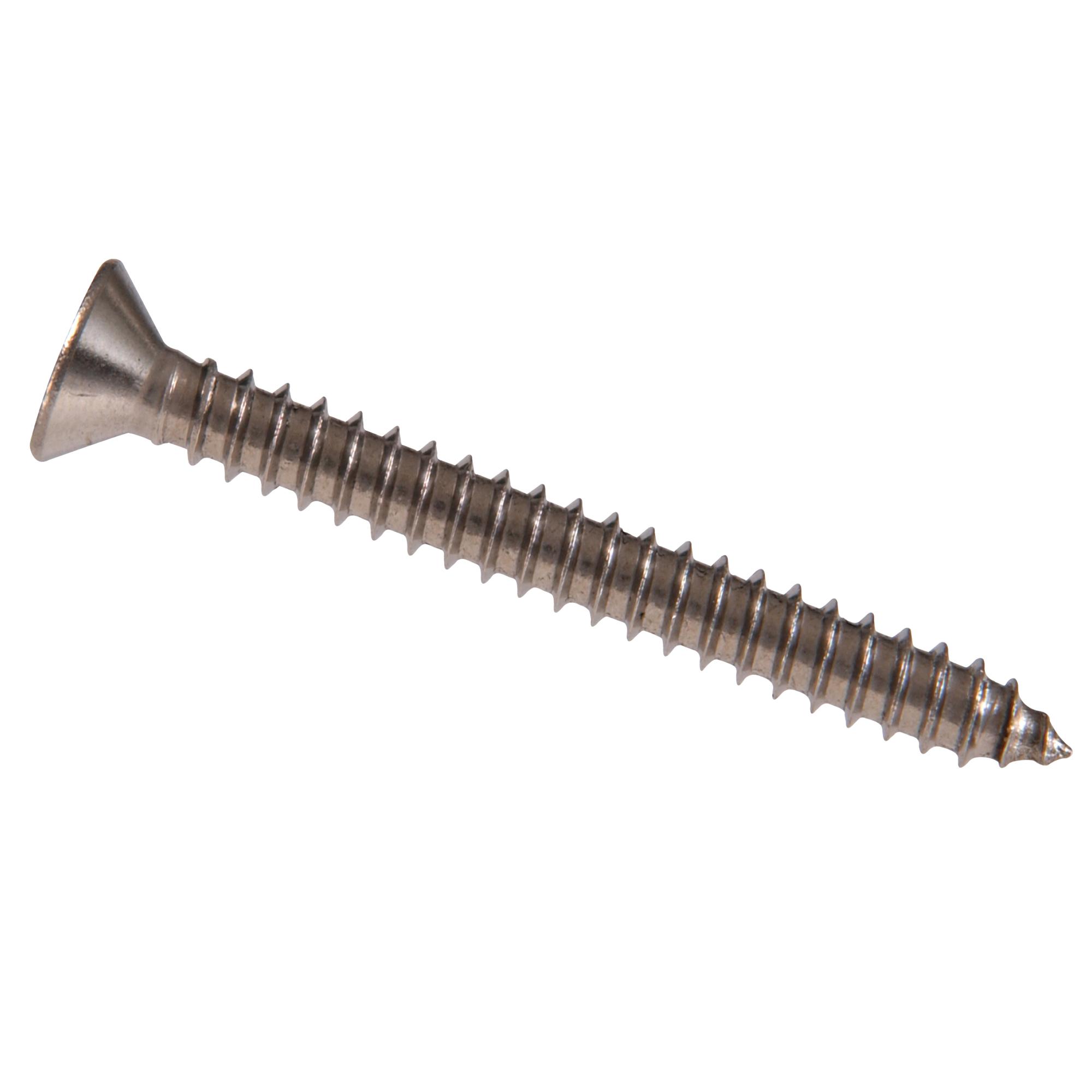 #6 x 1-1/4" Flat Head Sheet Metal Screw-5/Pack