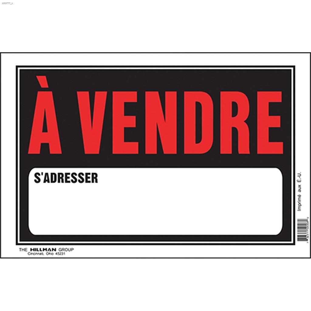 8" x 12" Fluorescent Red On Black À Vendre Sign