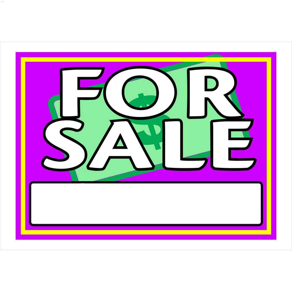 10" x 14" For Sale Vibrant Sign