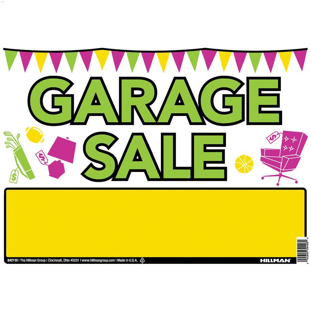 10" x 14" Garage Sale Vibrant Sign