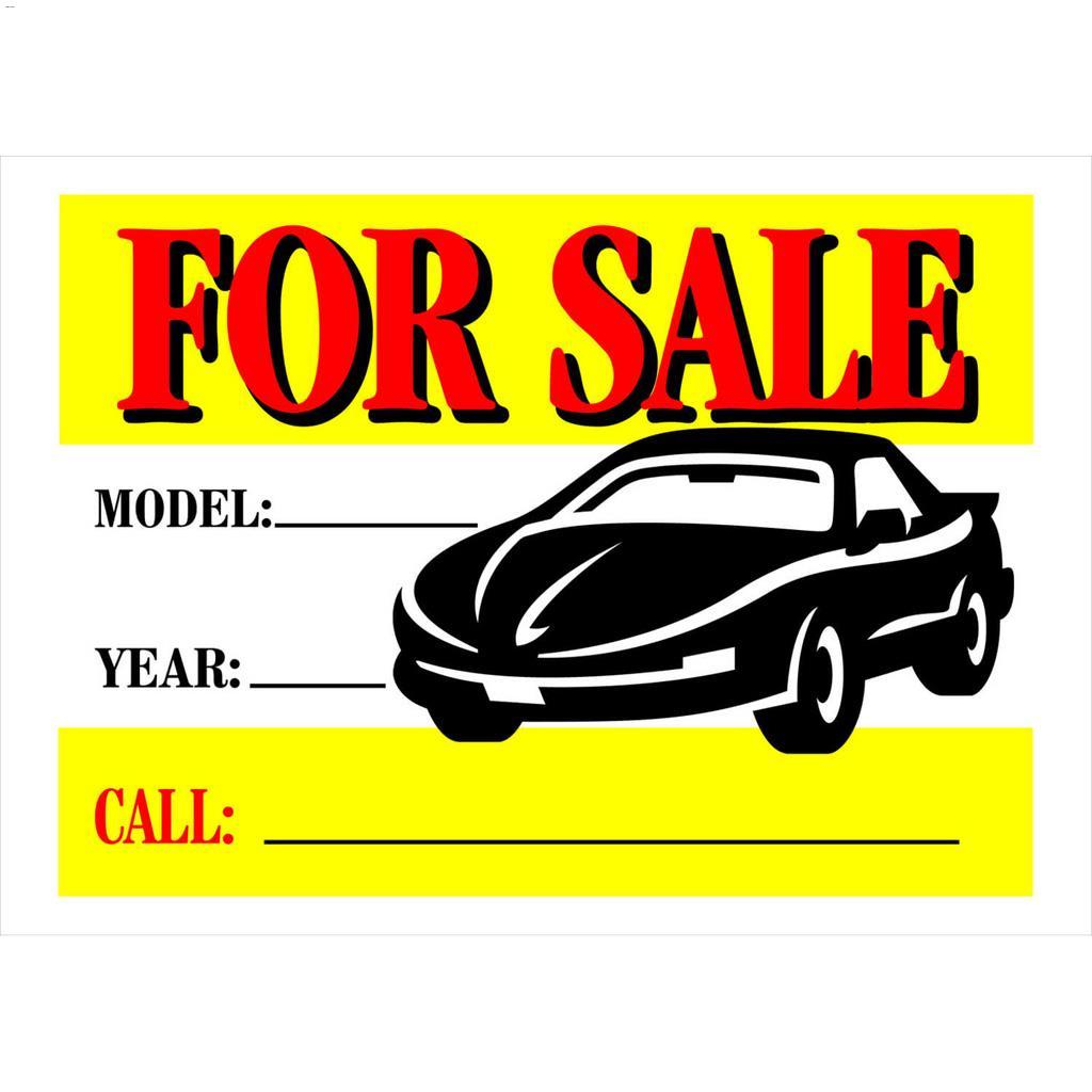 10" x 14" For Sale Model/Year/Call Vibrant Sign