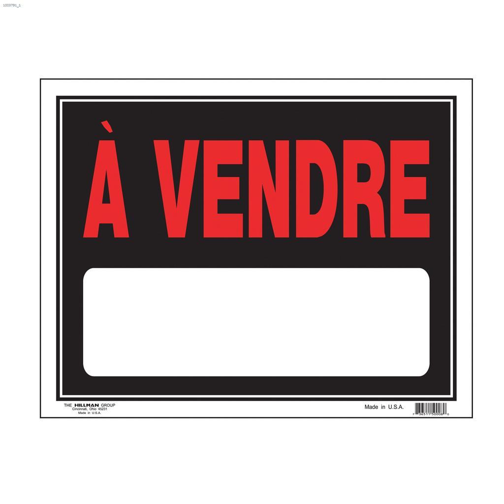 15" x 19" Fluorescent Red On Black À Vendre Sign