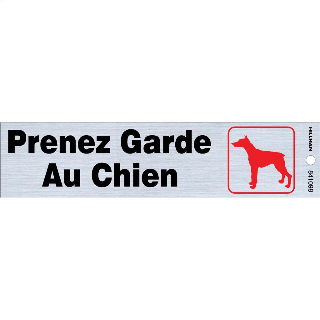 2" x 8" Black & Red/Nickel Prenez Self-Adhesive Sign