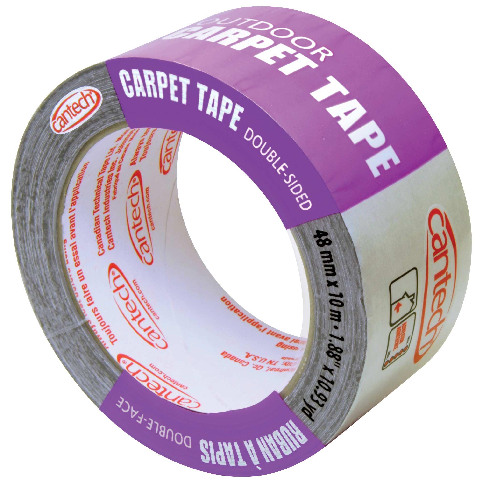 48 mm x 10 m White Double-Face Cloth Carpet Tape