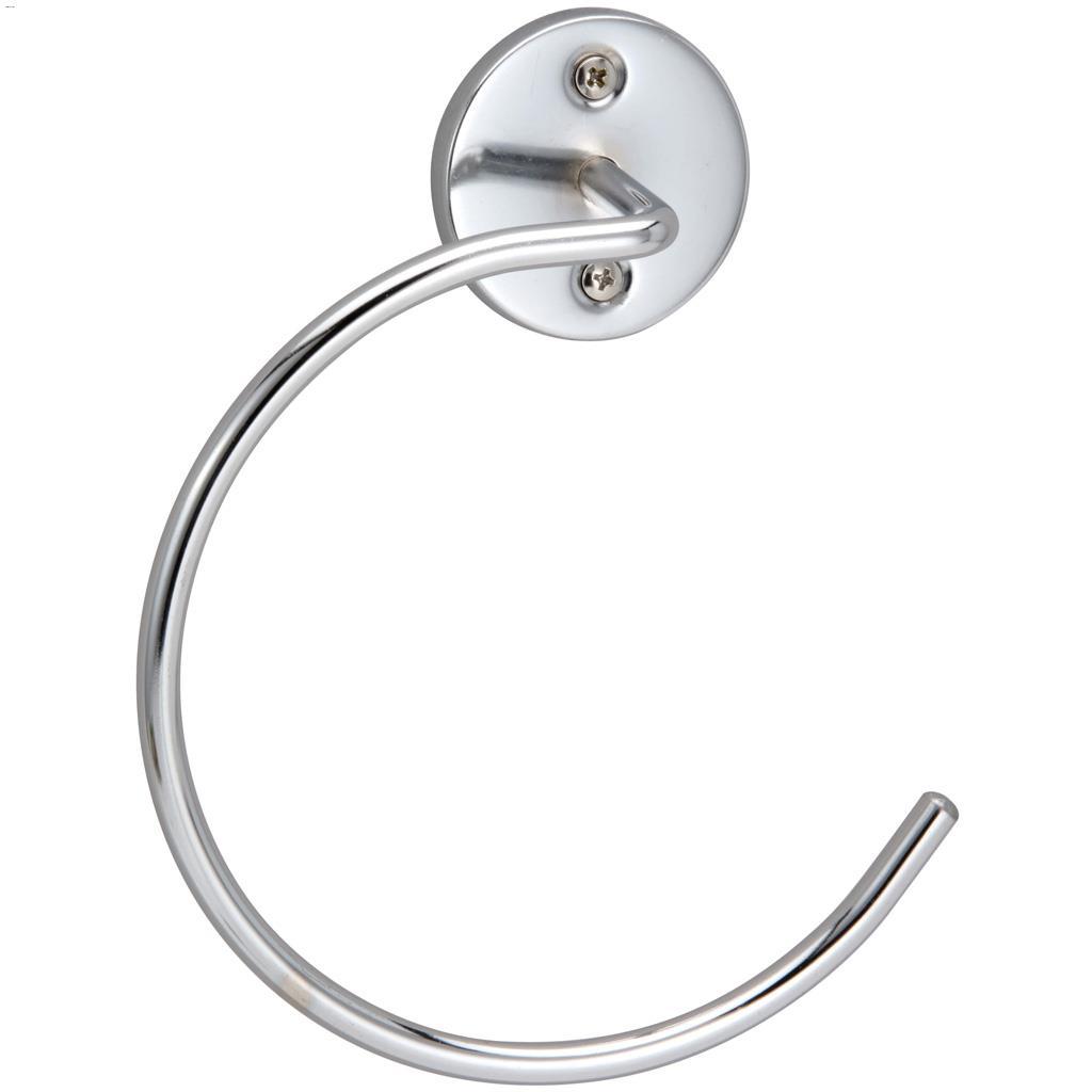 Anneau porte-serviette simple de chrome poli fondamentaux