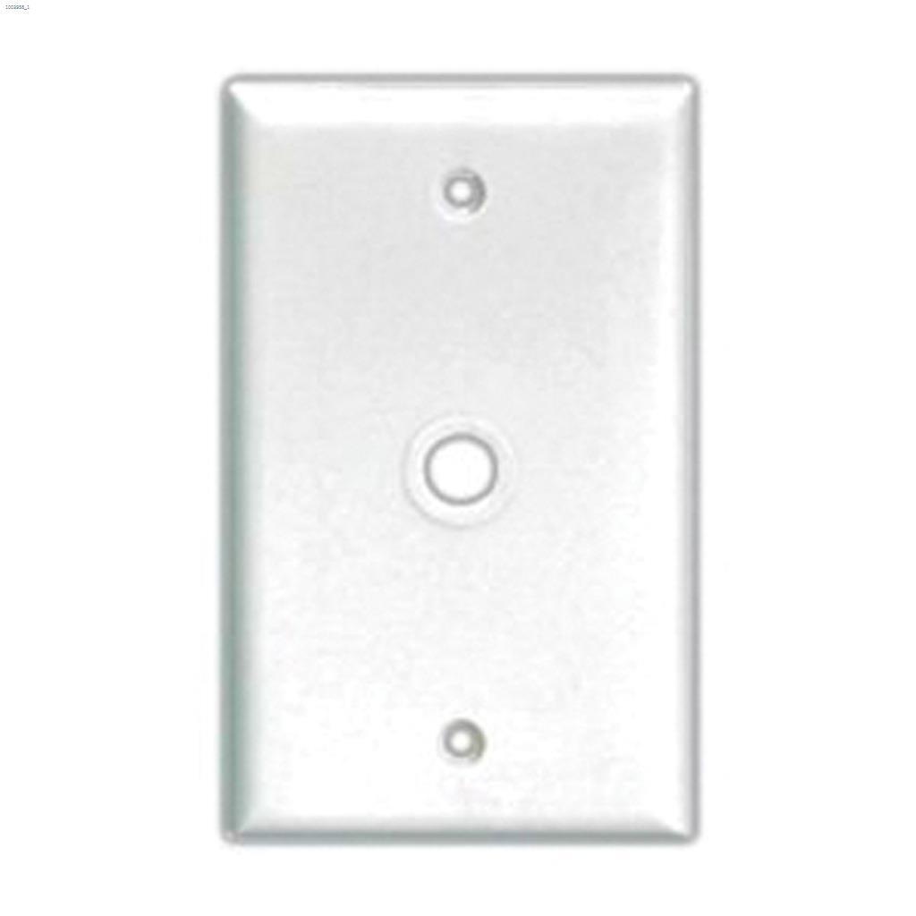 White Thermoset (1) Telephone/Coaxial Wallplate