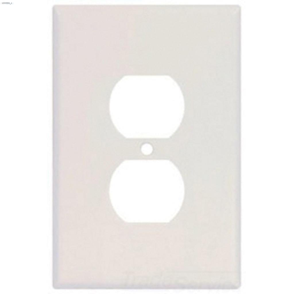 Oversize White Thermoset (1) Duplex Receptacle Wallplate