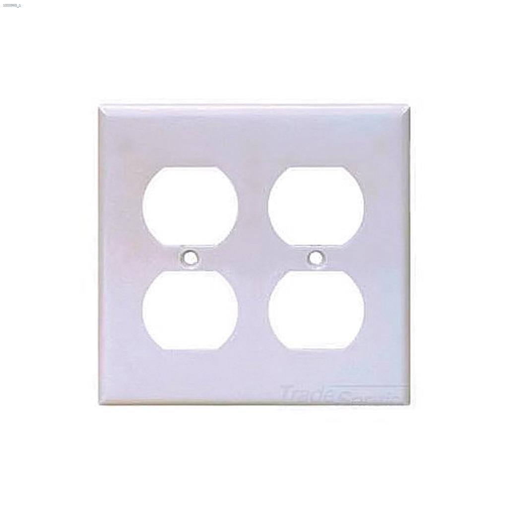 White Thermoset (2) Duplex Receptacle Wallplate