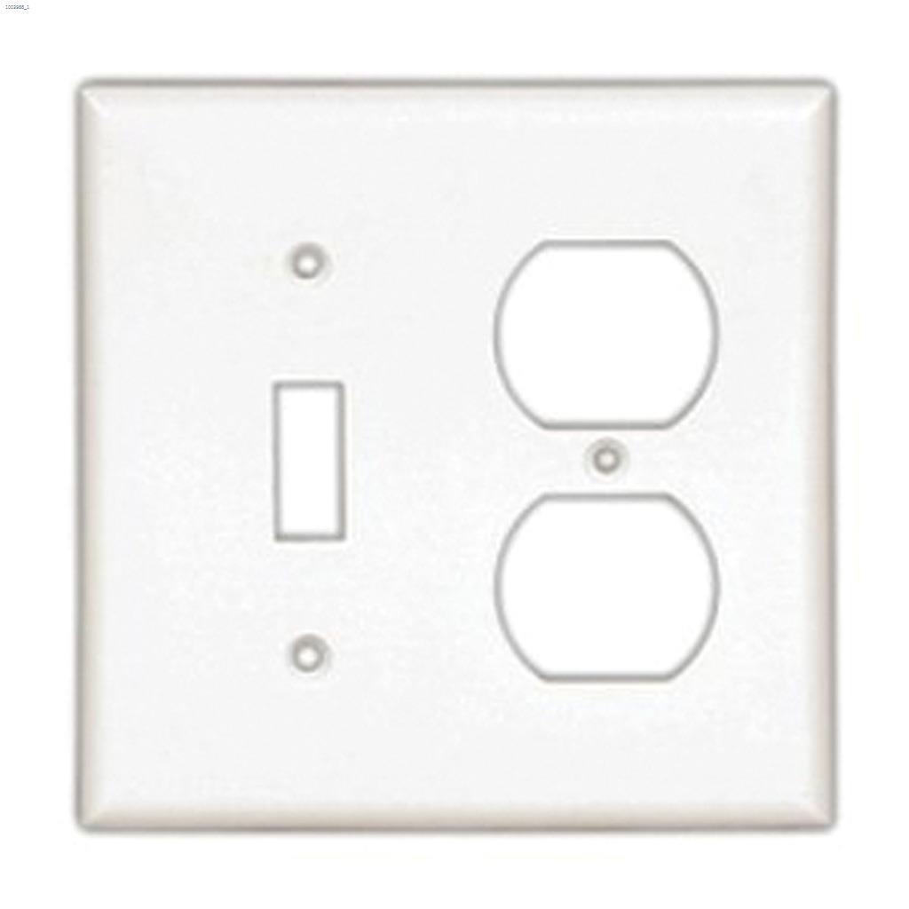 White Thermoset (1) Toggle & (1) Decorator Wallplate
