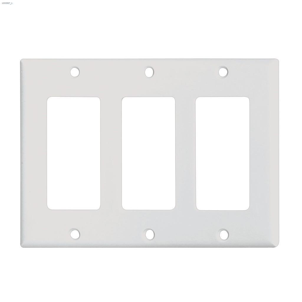 White Thermoset (3) GFCI Decorator Wallplate