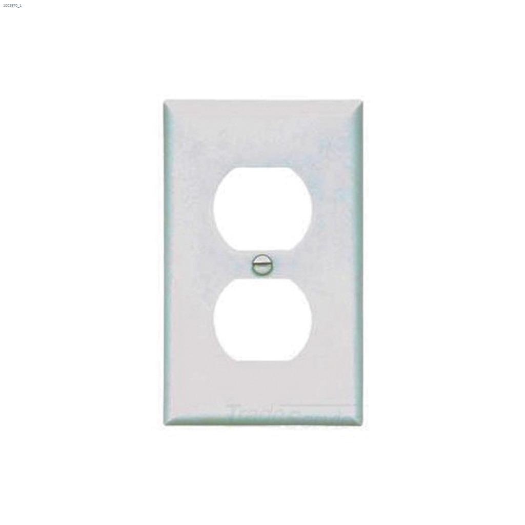 White Nylon (1) Duplex Receptacle Wallplate