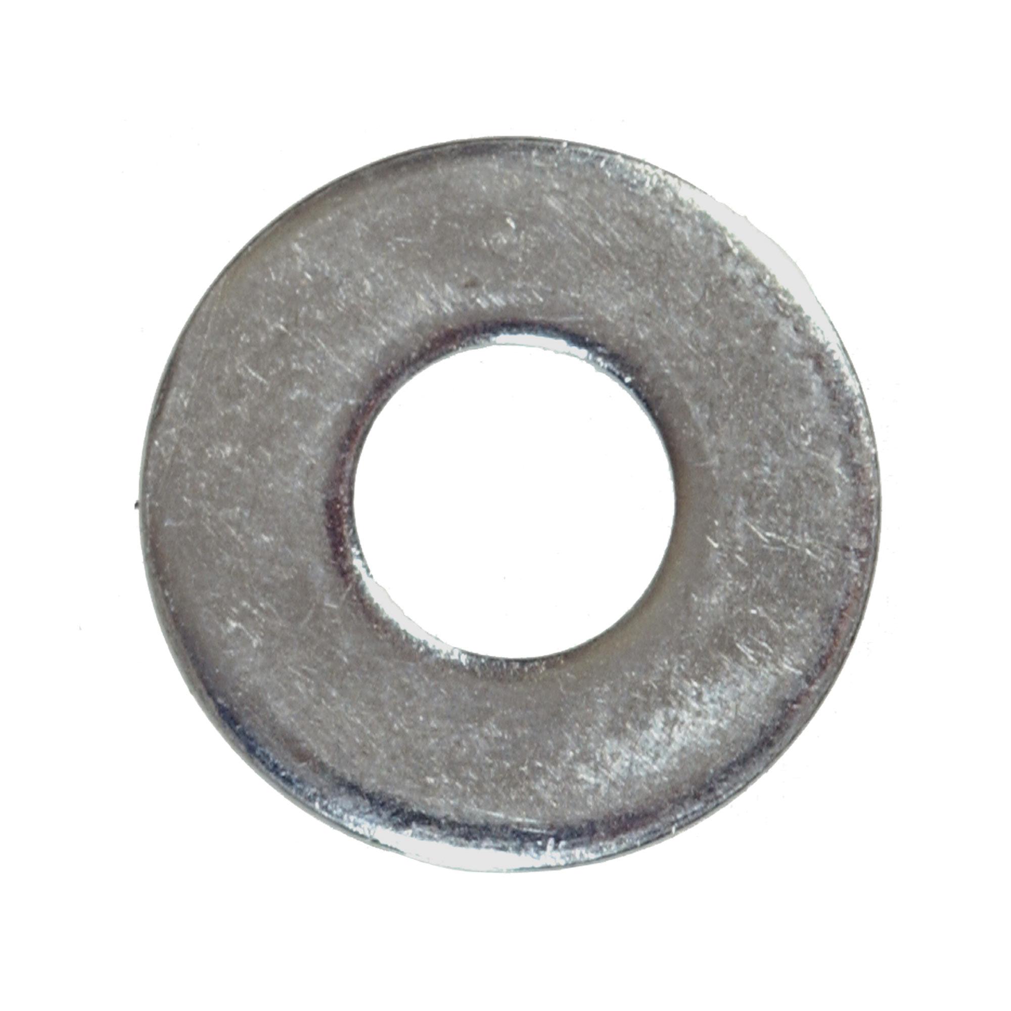7/16" Zinc Plated Steel SAE Flat Washer-6/Pack
