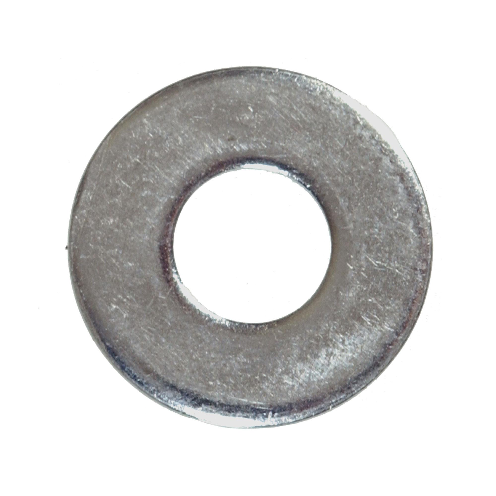 1/2" Zinc Plated Steel SAE Flat Washer-4/Pack