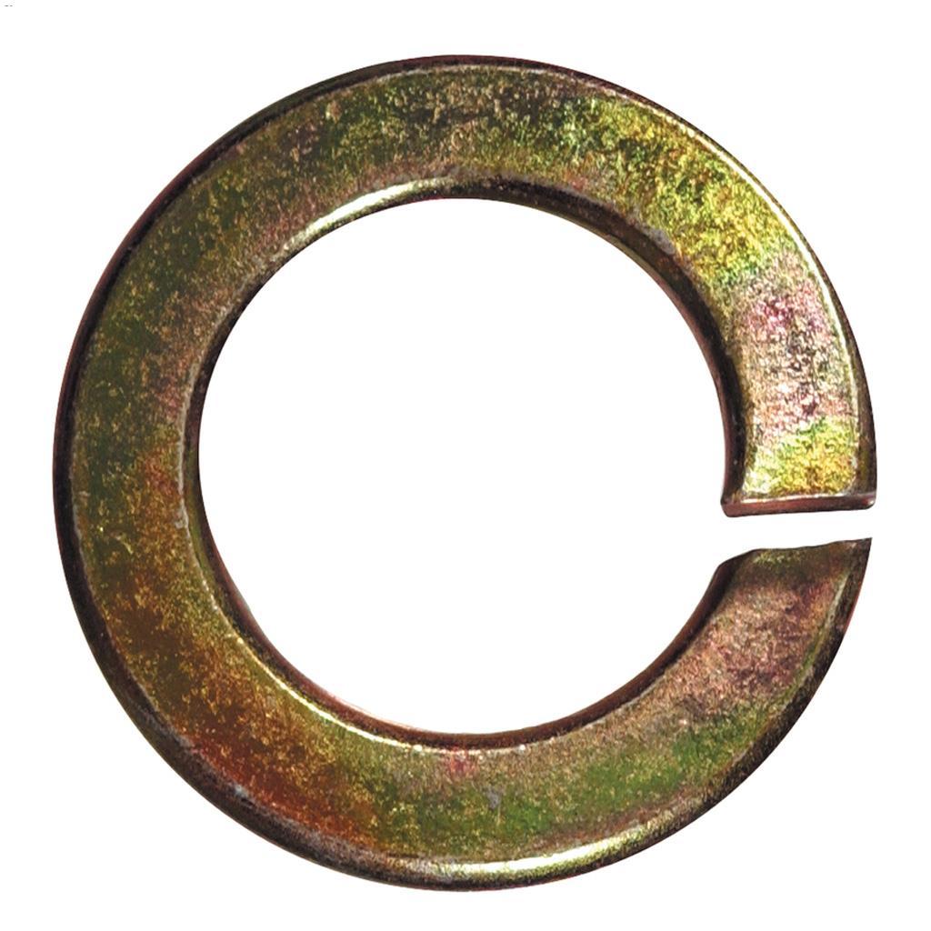 1/4" Yellow Zinc Steel Grade 8 Split Lock Washer-4/Pack