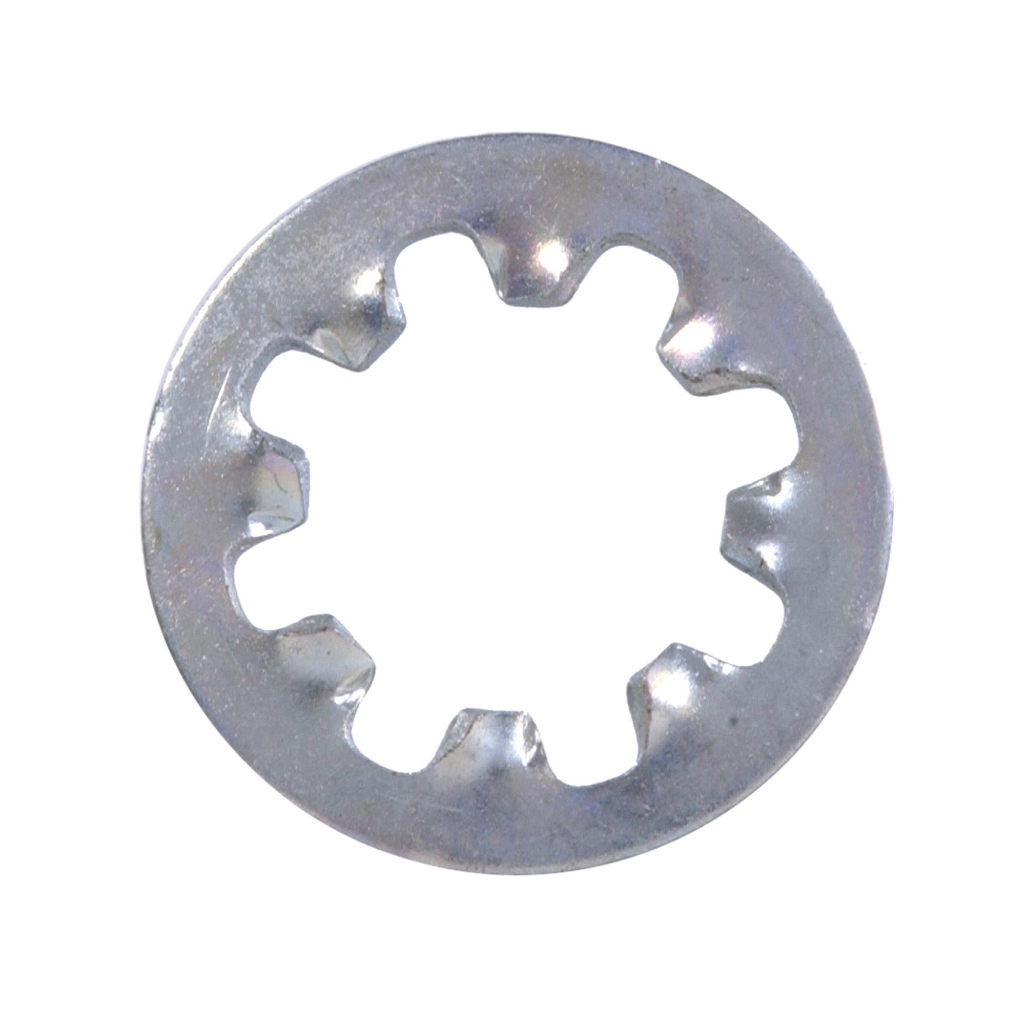 #10 Zinc Plated Steel Internal Tooth Lock Washer-4/Pack