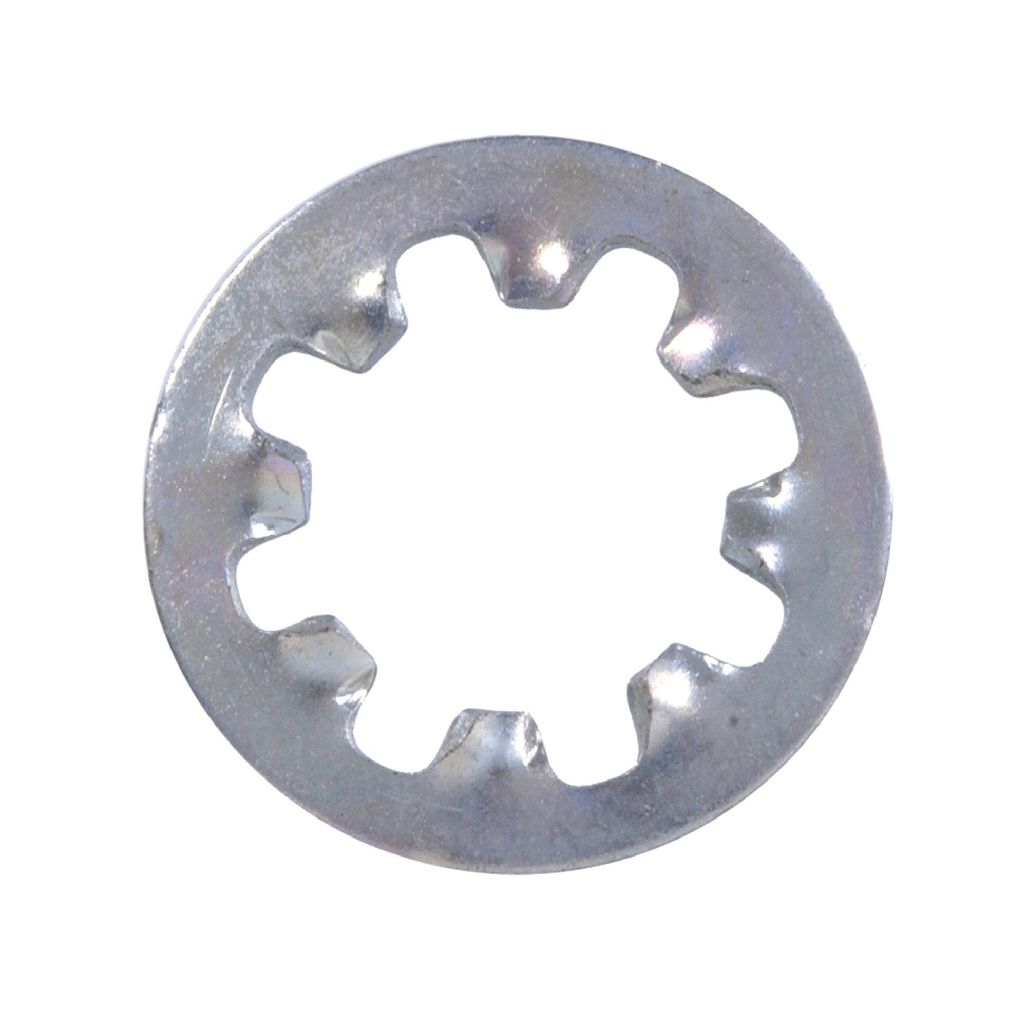 1/4" Zinc Plated Steel Internal Tooth Lock Washer-4/Pack