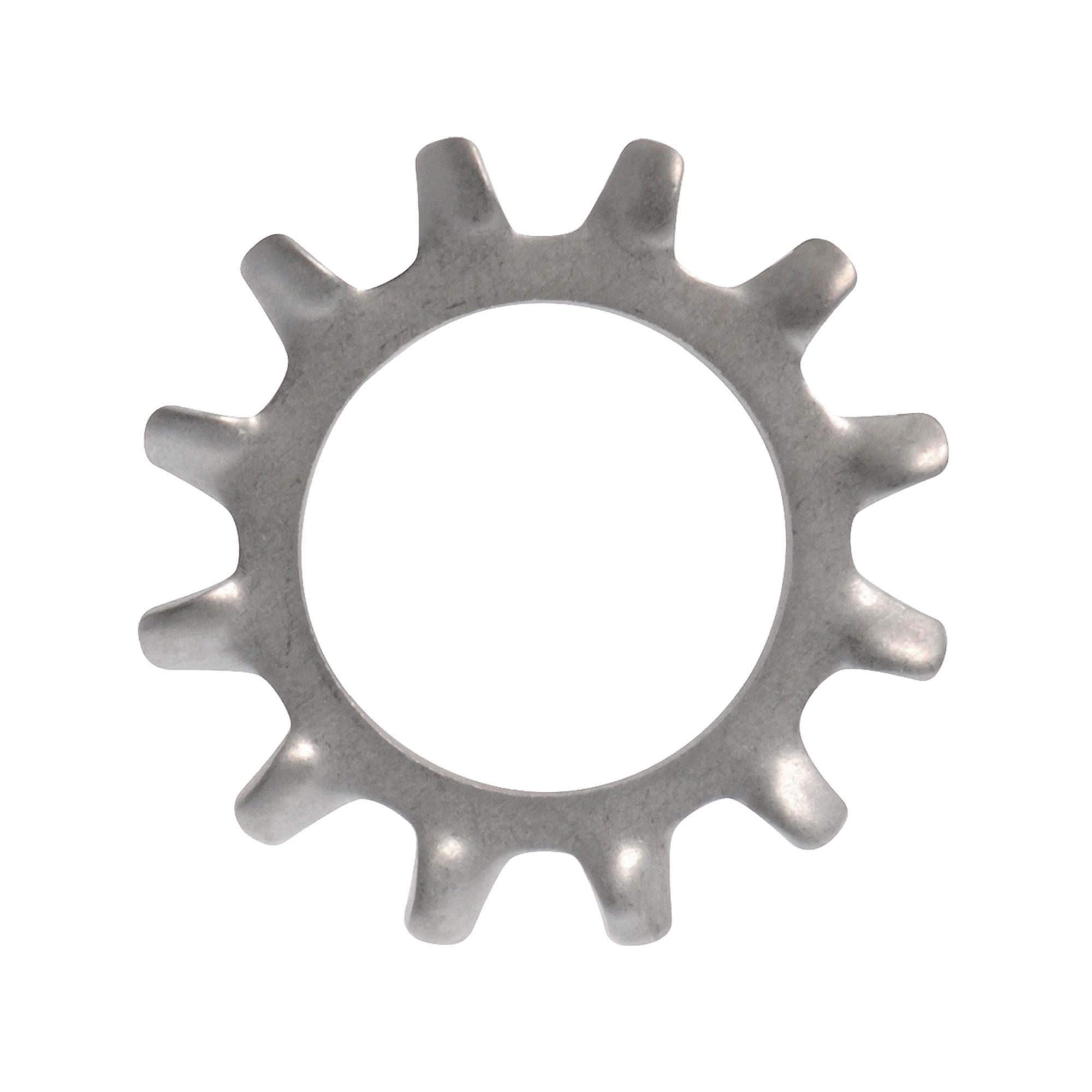 #10 Zinc Plated Steel External Tooth Lock Washer-4/Pack