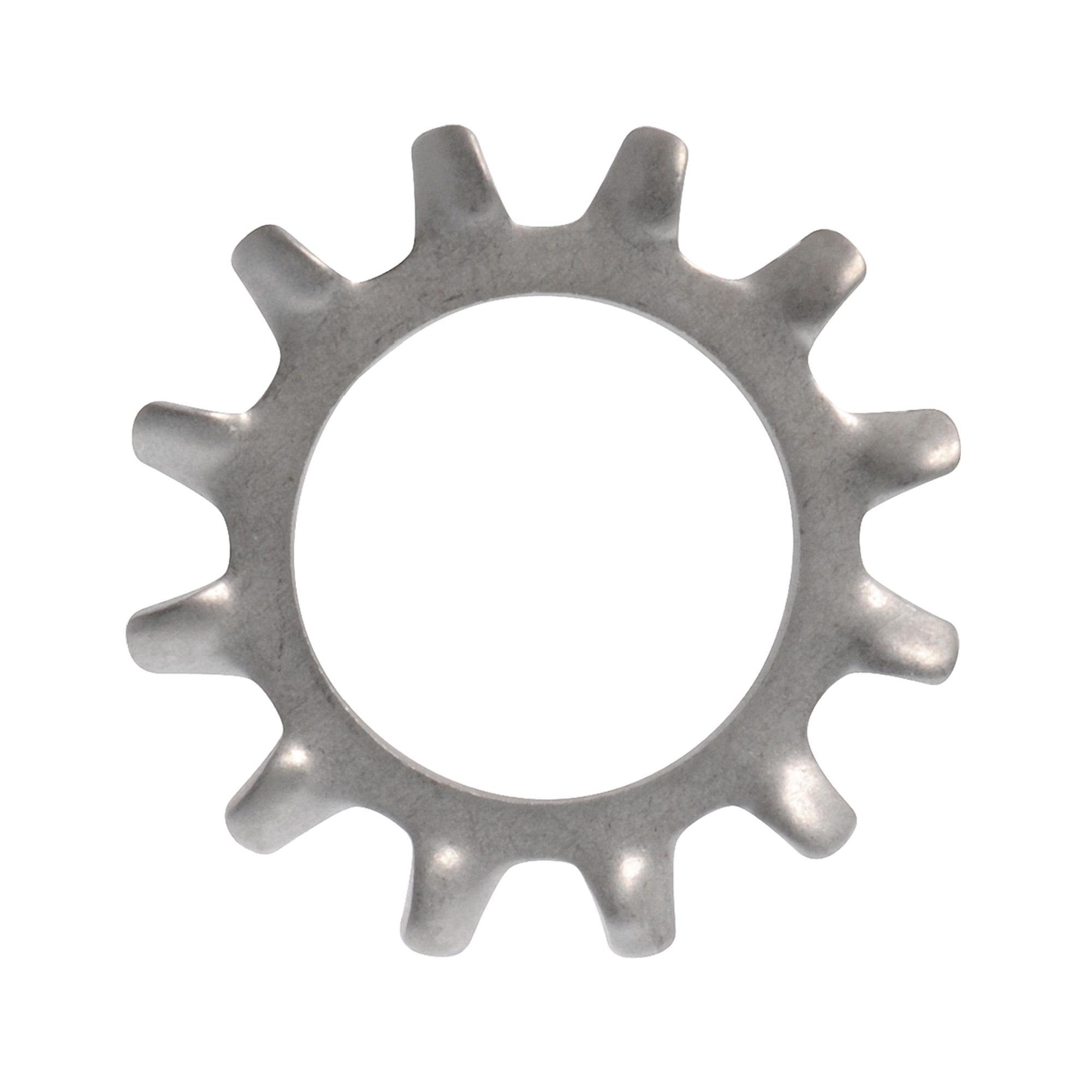 1/4" Zinc Plated Steel External Tooth Lock Washer-4/Pack
