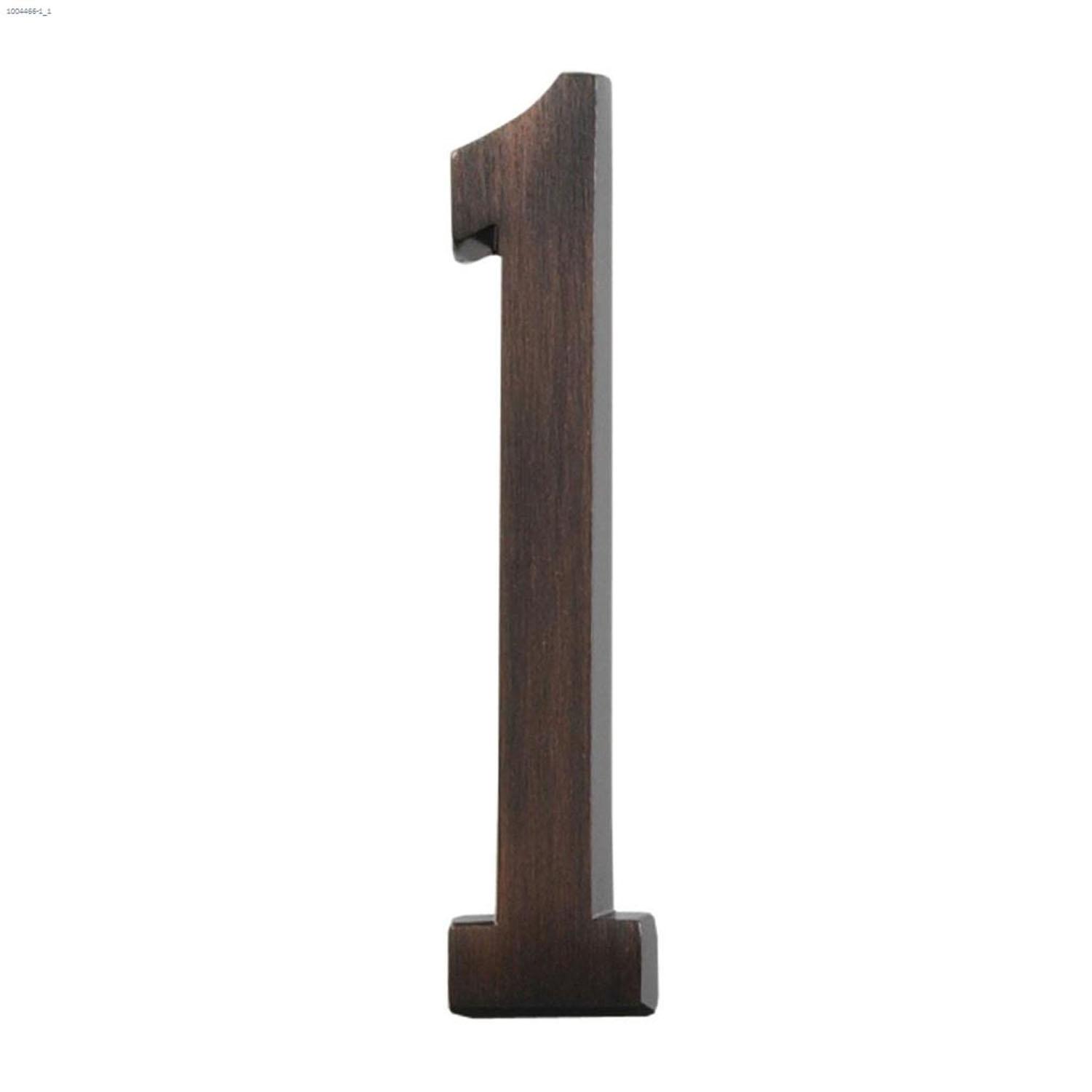 4" Aged Bronze Self-Adhesive Address Plaque Number