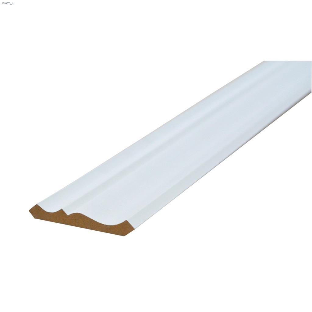 4-1/4" x 5/8" x 14' Corniche en MDF apprêtée