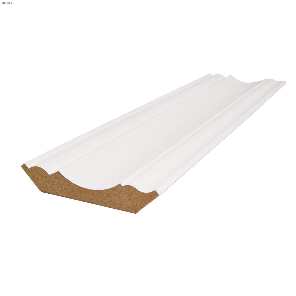 3-5/16" x 5/8" x 14' Corniche en MDF apprêtée