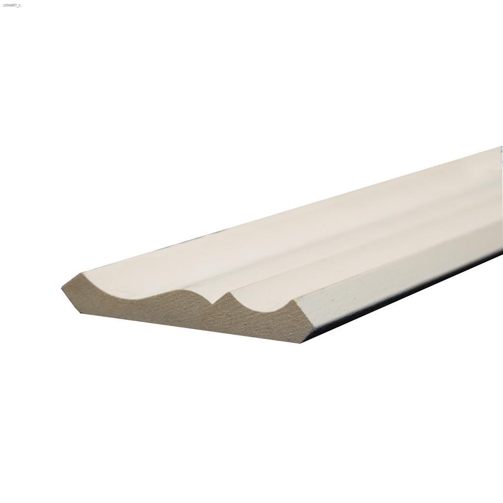 4-1/4" x 5/8" x 8' Corniche en MDF apprêtée