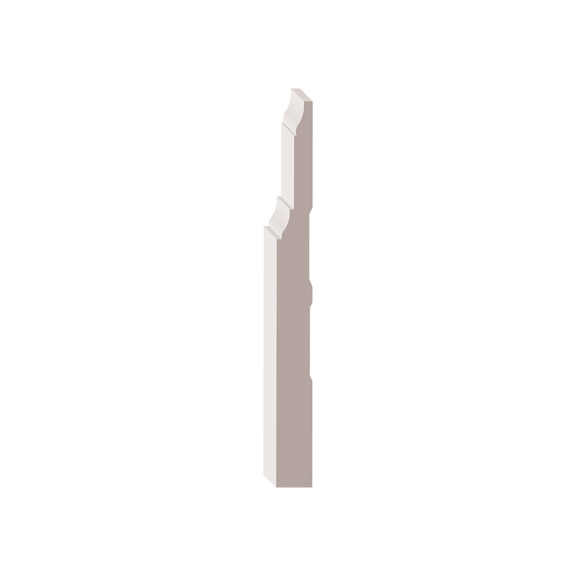 7-1/4" x 11/16" x 16' Primed 2-Step Baseboard Moulding