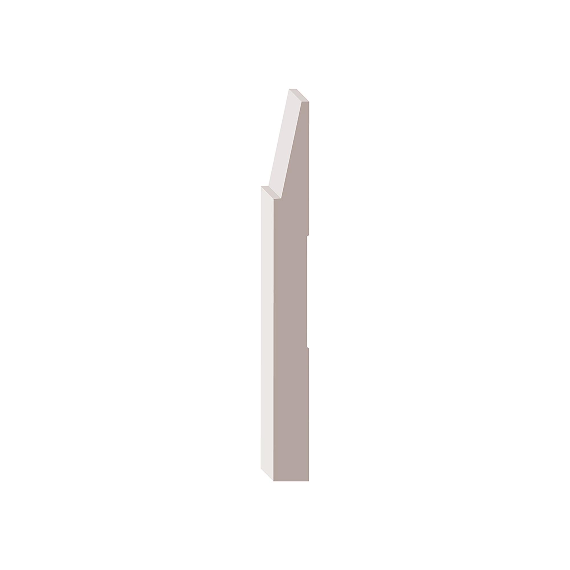 7-1/4" x 11/16" x 8' Primed Contemporary Baseboard Moulding