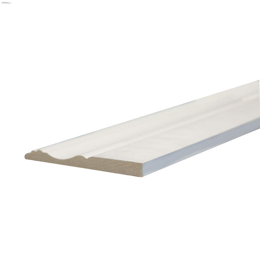 8-1/8" x 3/8" x 14' Primed MDF Colonial Baseboard Moulding