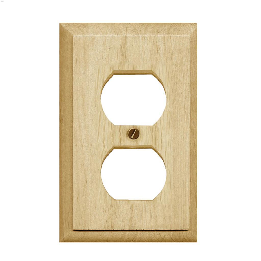 Unfinished Wood Duplex Wallplate