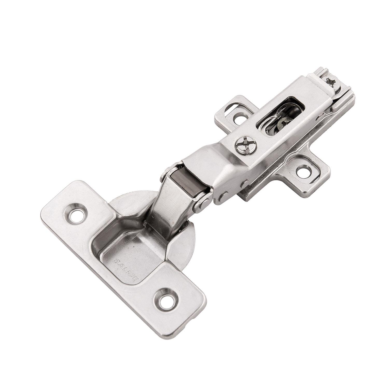 Bright Nickel Steel Frameless Hinge
