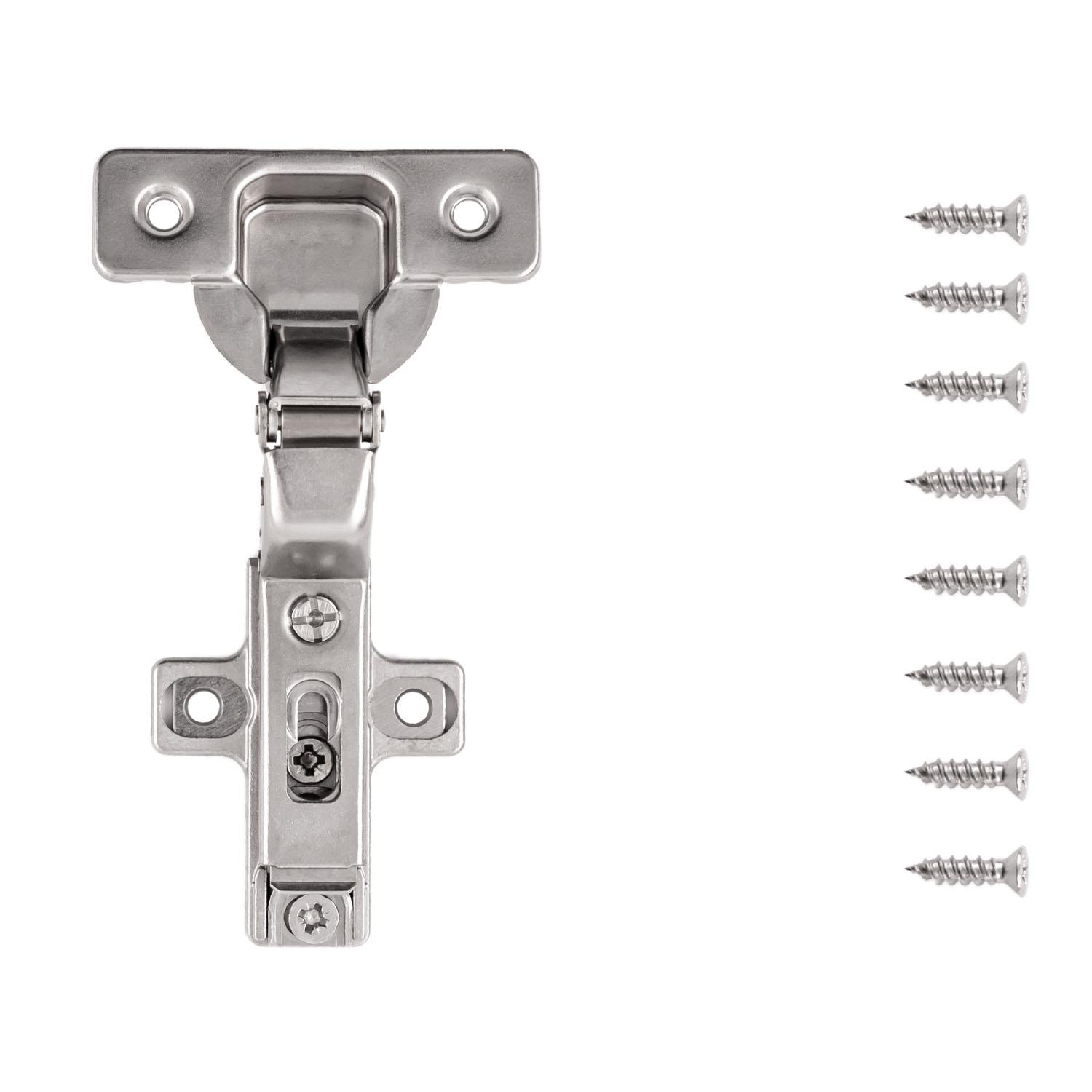 Bright Nickel Steel Frameless Hinge