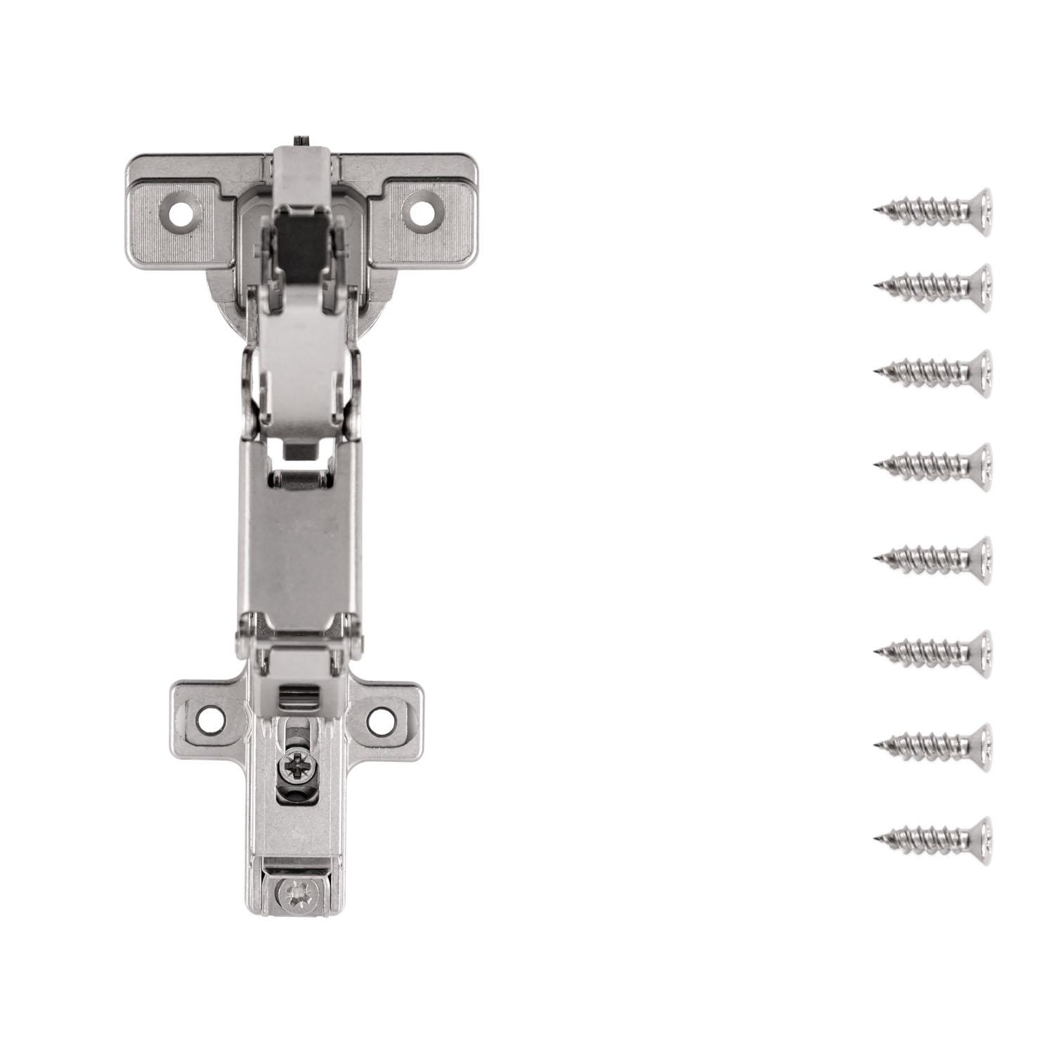 Bright Nickel Steel Frameless Hinge