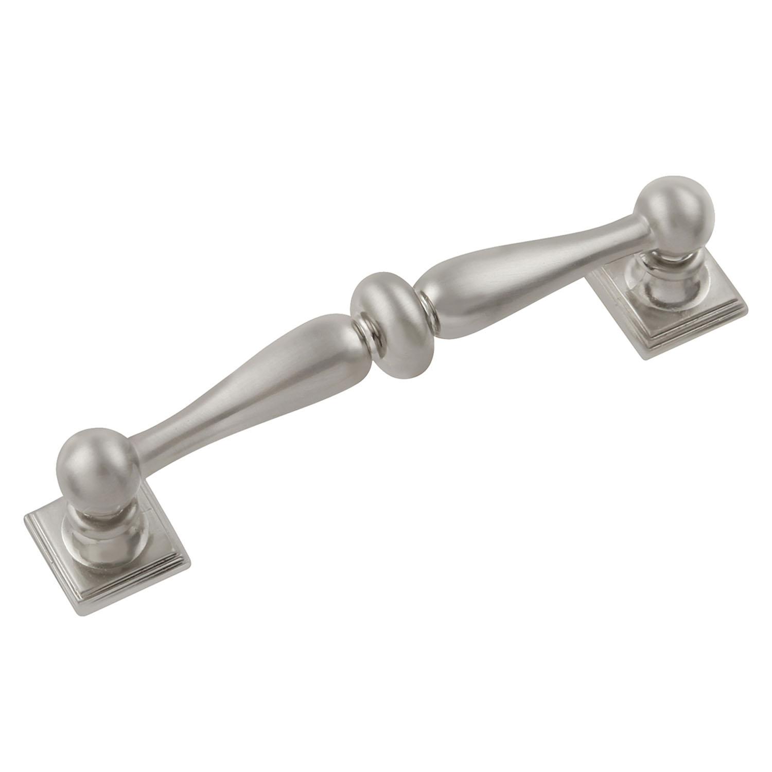 3-3/4" Poignée d'armoire Somerset en nickel satiné